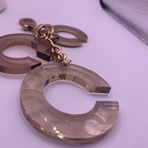 New Coach Triple C Purse Charm in Rose Gold